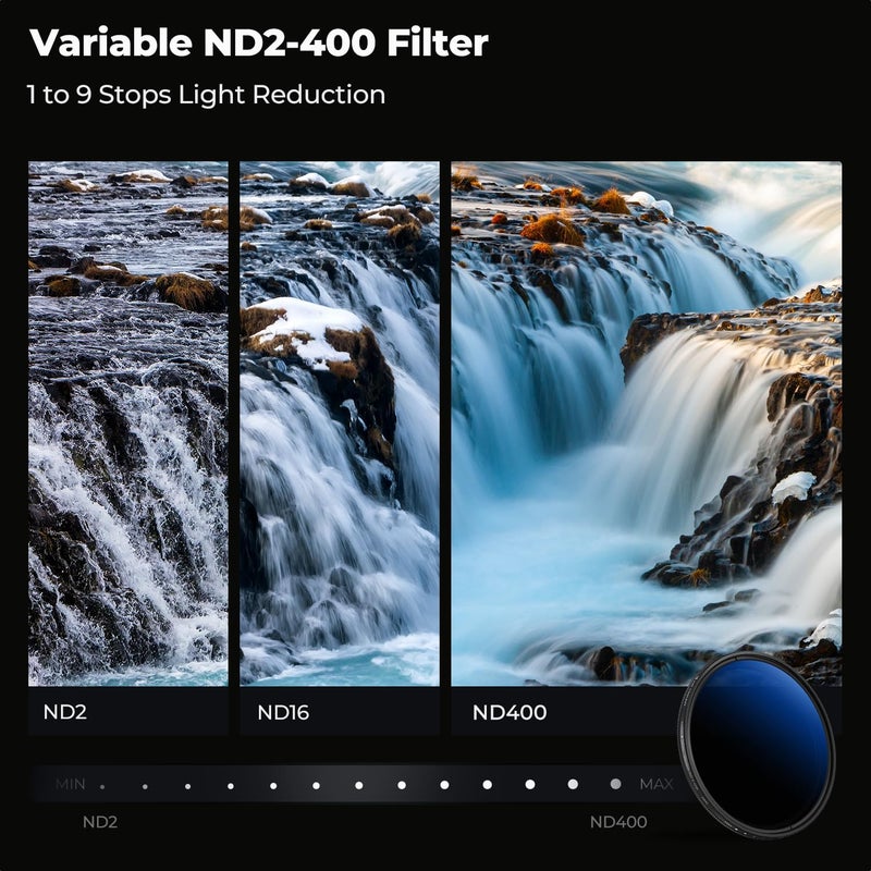 K&F Concept 52mm ND Fader Variable Neutral Density Filter ND2 to ND400 - Image 3