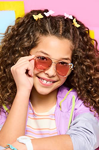 Skechers Girls' SEA9085 Pilot Sunglasses, Shiny Rose Gold, 49mm - Image 2