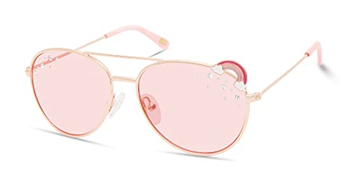 Skechers Girls' SEA9085 Pilot Sunglasses, Shiny Rose Gold, 49mm - Image 4
