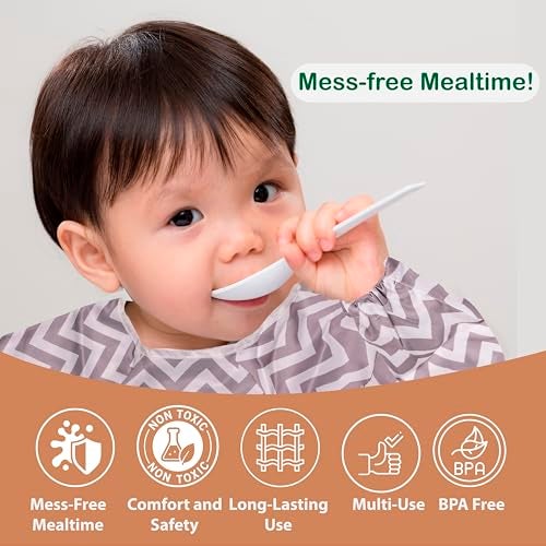 Chic BuddyFull Sleeve Baby Bibs for Girls and boys 6 Months to 2 Years – Soft Feeding Apron for Toddlers – Waterproof & Easy Clean Bib for Mealtime Joy – Cute & Comfortable Design - Image 4