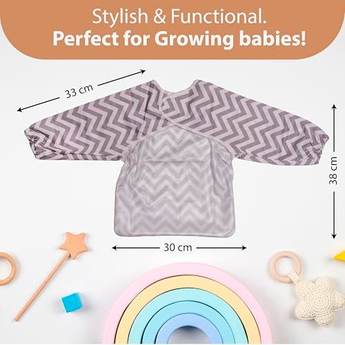 Chic BuddyFull Sleeve Baby Bibs for Girls and boys 6 Months to 2 Years – Soft Feeding Apron for Toddlers – Waterproof & Easy Clean Bib for Mealtime Joy – Cute & Comfortable Design - Image 2
