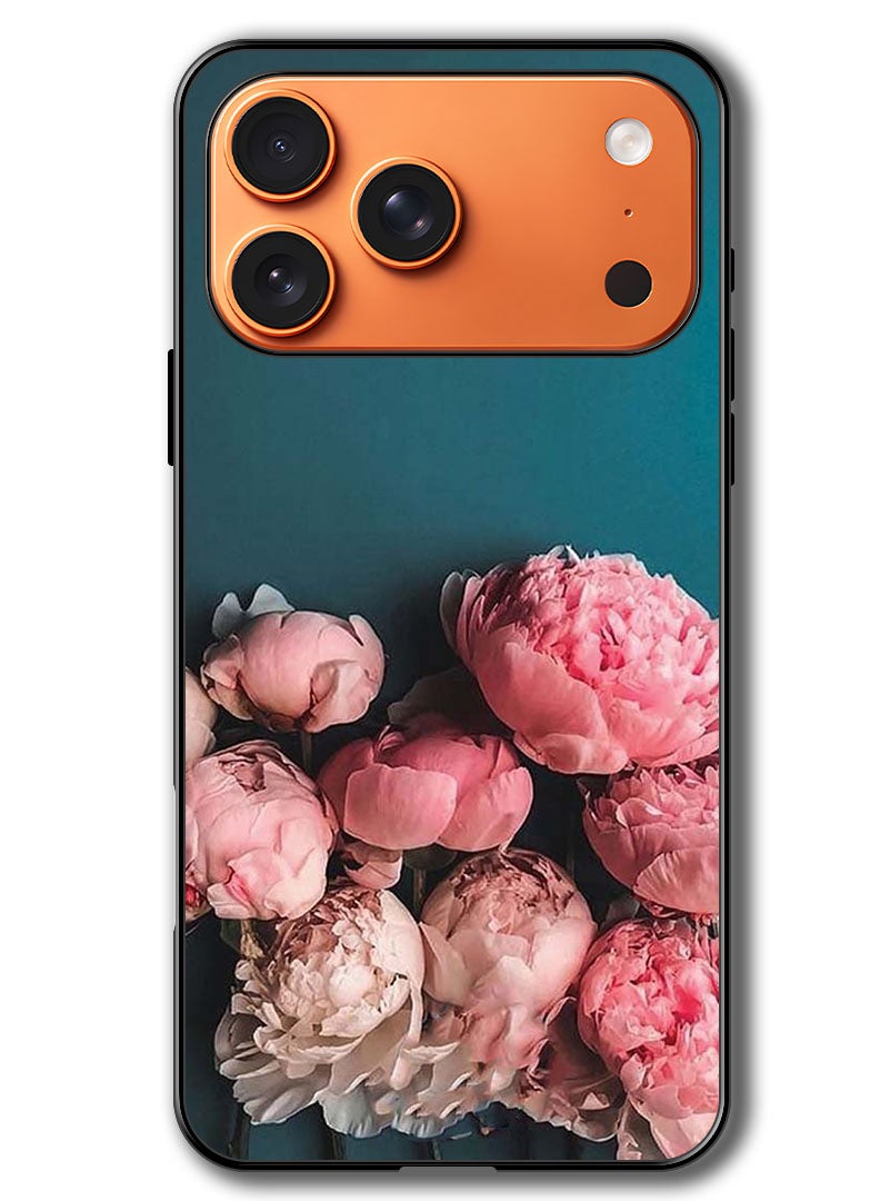 Theodor Case Compatible with Apple iPhone 17 Pro 6.3 Inch Protection Shockproof Bumper Cover Flowers - Image 1