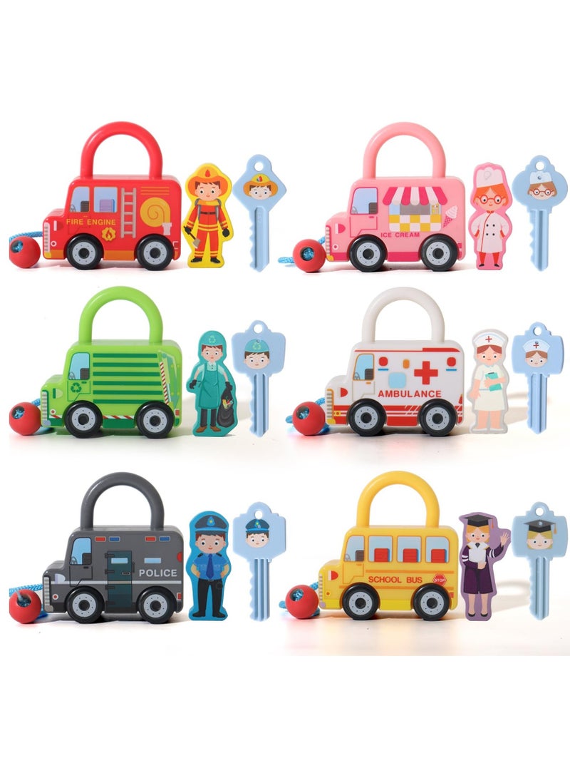 Zikra Montessori Toy for 36+ Months Old Toddler, Lock and Key Car Toys, Toddler Sensory Fine Motor Skills Toys, Gifts Age 3 4 5 Year Old Boys Girls - Image 2