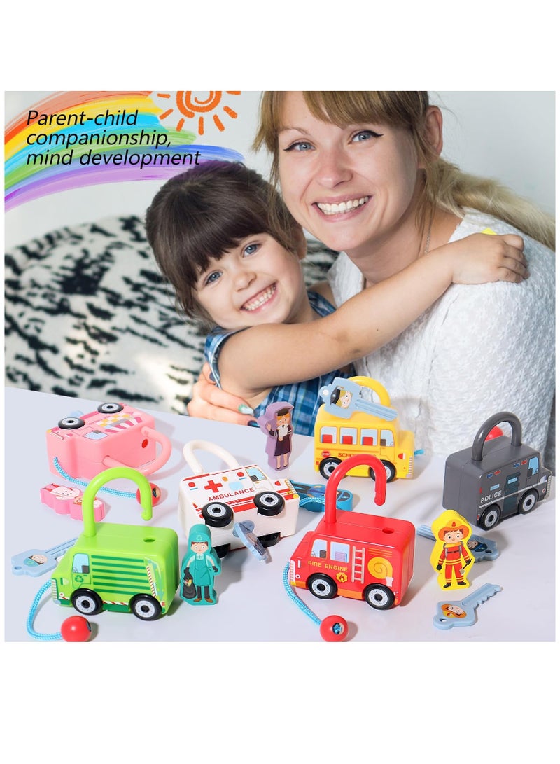 Zikra Montessori Toy for 36+ Months Old Toddler, Lock and Key Car Toys, Toddler Sensory Fine Motor Skills Toys, Gifts Age 3 4 5 Year Old Boys Girls - Image 3