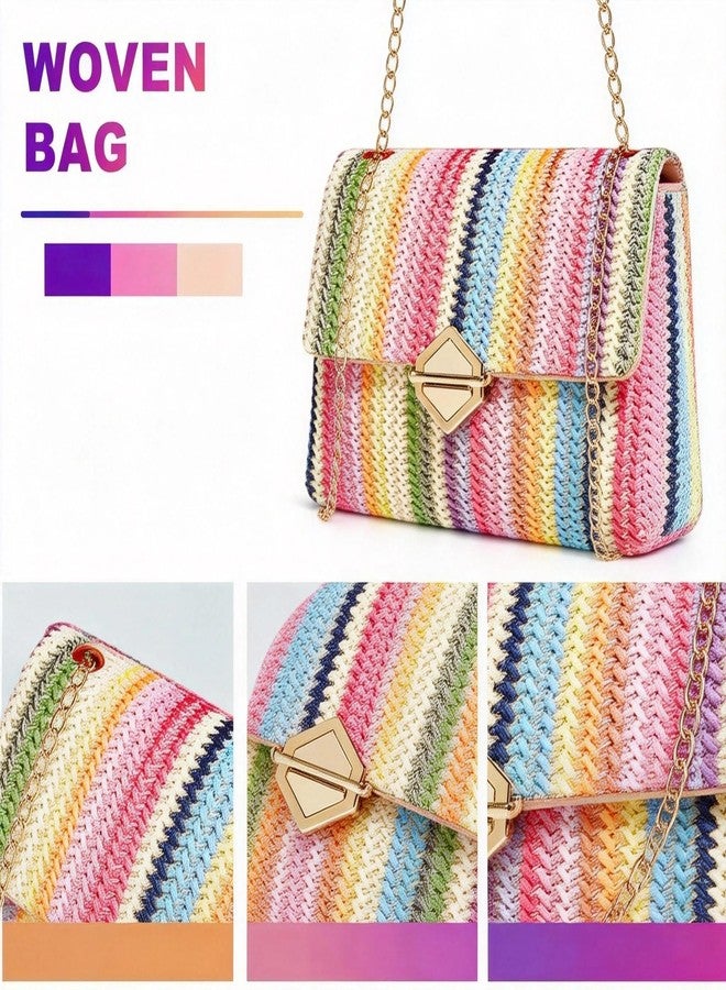 QTKJ Bohemian Straw Beach Bag, Crossbody Bags for Women, Handmade Woven Purse, Tassel Handbags for Vacation, Travel - Image 5