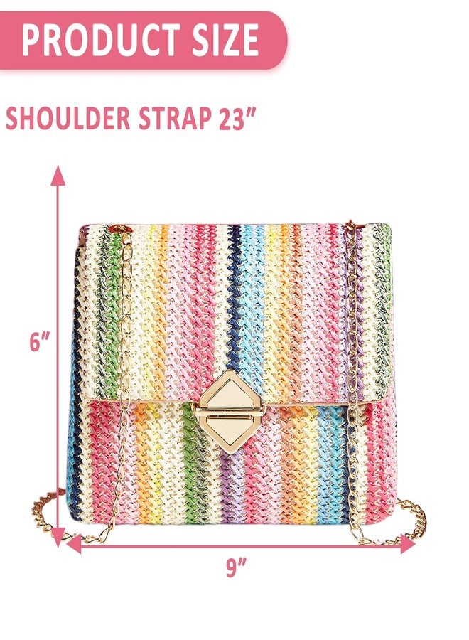 QTKJ Bohemian Straw Beach Bag, Crossbody Bags for Women, Handmade Woven Purse, Tassel Handbags for Vacation, Travel - Image 4