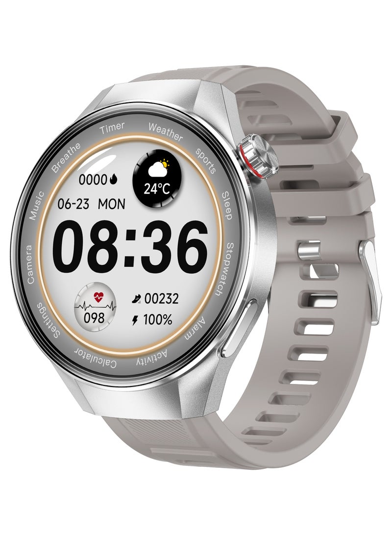 RollsTimi  Men's Smart Watch, 1.75-Inch AMOLED HD Screen, Support Bluetooth Calls, Activity Tracking, Heart Rate Monitoring, Smart Sports Watch, G5PLUS Silver - Image 1