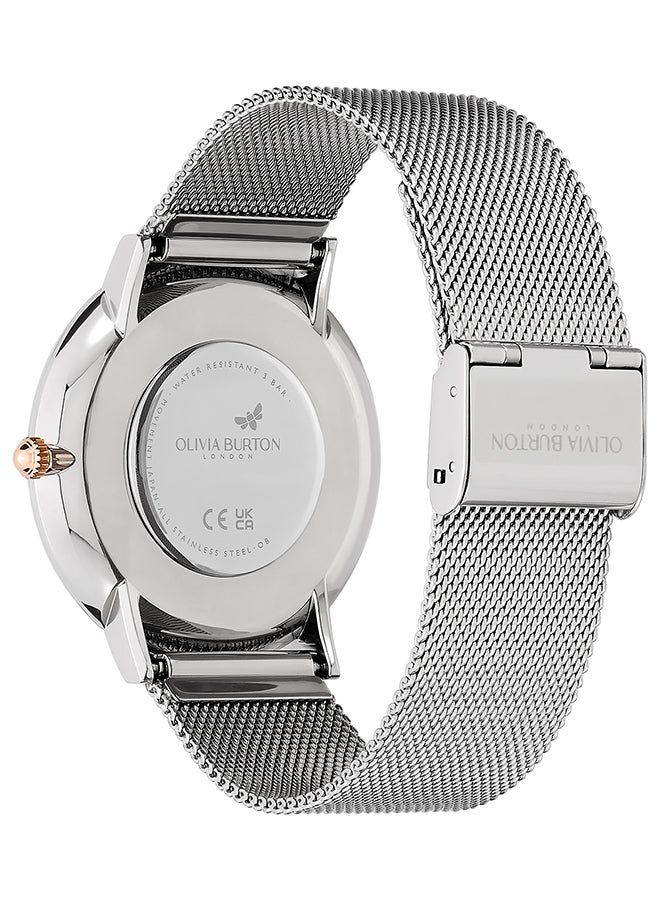 OLIVIA BURTON ROUND ANALOG WOMEN'S WHITE CASE WATCH - 24000023 - Image 5