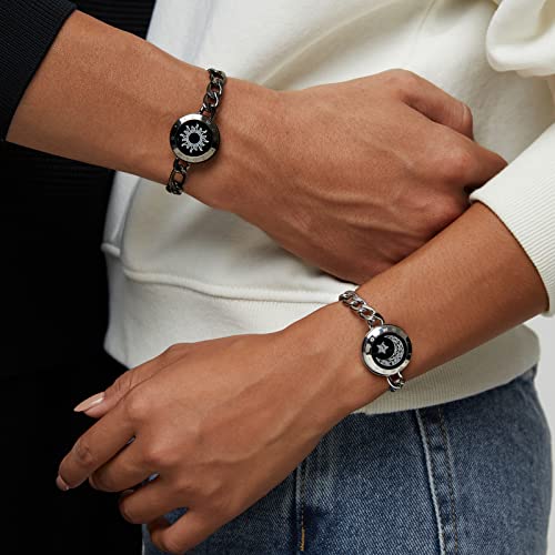 TOTWOO Touch Bracelets for Couples, Vibration & Light up for Love Couples Long Distance Relationship Gifts for Girlfriend Bluetooth Pairing Jewelry - Image 5