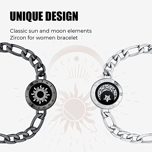 TOTWOO Touch Bracelets for Couples, Vibration & Light up for Love Couples Long Distance Relationship Gifts for Girlfriend Bluetooth Pairing Jewelry - Image 4