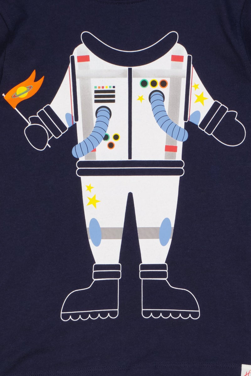 Hamleys Toddlers Boy Short Sleeve Graphic Print T-Shirt, Navy Blue - Image 3