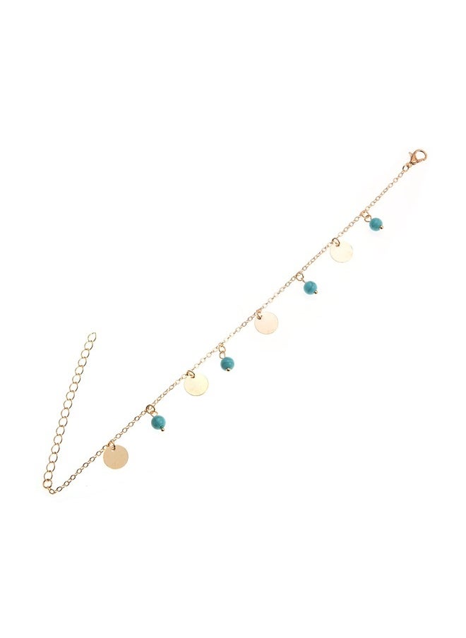 yongsheng Faddish Chain Anklet， Plated Dainty Colored Enamel Beaded Link anklet for Women  - Image 4