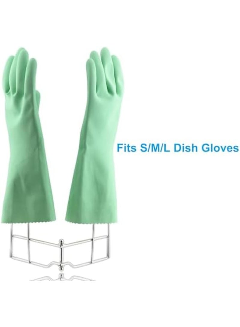 SYOSI Kitchen Glove Holder,Stainless Steel Glove Rack,Kitchen Vertical Glove Support Multi-Purpose Glove Drain Rack,Collapsible Glove Drying Stand,Rubber Glove Drying Rack, Reusable Bag - Image 3