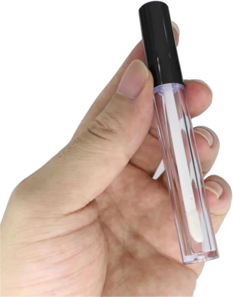 Lipstick Tube 20PCS 2.5ML Empty Lip Gloss Tube Cosmetic Mini Containers Brush Tip Applicator Wand For DIY Beauty Makers, Salons & Personal Use(2.5ML Black) - Image 4
