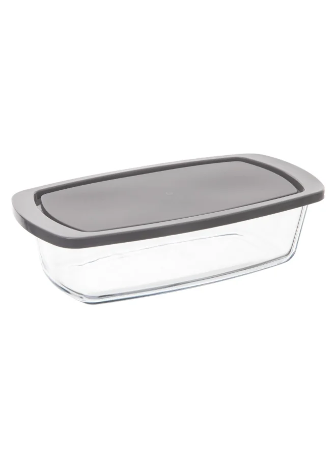 Five Simply Smart KeepEat Borosilicate Glass Baking Dish with Lid Clear and Grey 27 x 14 cm 151117