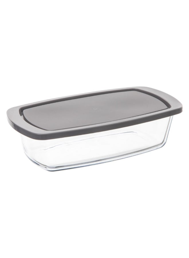 Five Simply Smart KeepEat Borosilicate Glass Baking Dish with Lid Clear and Grey 27 x 14 cm 151117 - Image 1