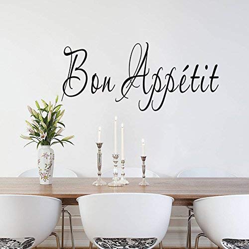 BooDecal Quote Series French Bon Appetit Wall Saying Quotes Vinyl Decals Stickers for Restaurant Kitchen Dining Room Cafe 24 inches x 10 inches - Image 2