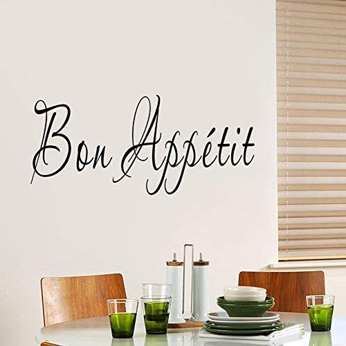 BooDecal Quote Series French Bon Appetit Wall Saying Quotes Vinyl Decals Stickers for Restaurant Kitchen Dining Room Cafe 24 inches x 10 inches - Image 3