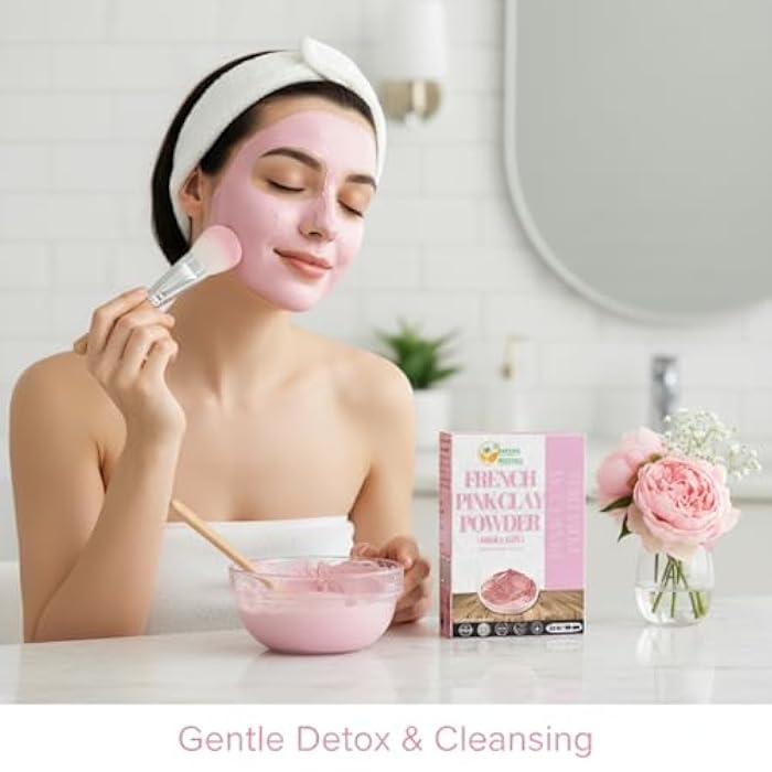 Herbs Botanica French Pink Clay/Rose Clay Powder Montmorillonite Kaolin Clay Powder Healing Clay for Face Mask Skin Care Detox, For Soap Making Clay French Skincare150 gms / 5.3 oz - Image 3
