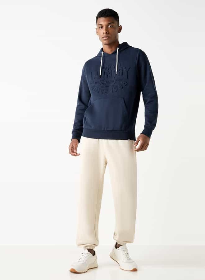 سبلاش فيڤ سويت شيرت منقوش بقبعة وأكمام طويلة وجيوب كنغر - Image 2