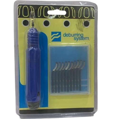 Deburring Tool and Blade Set of 10 pcs for Work on Metals Plastic Wood Wax Multipurpose for Jewellery Making Jewellery Repair Single Sided Speciality - Image 2