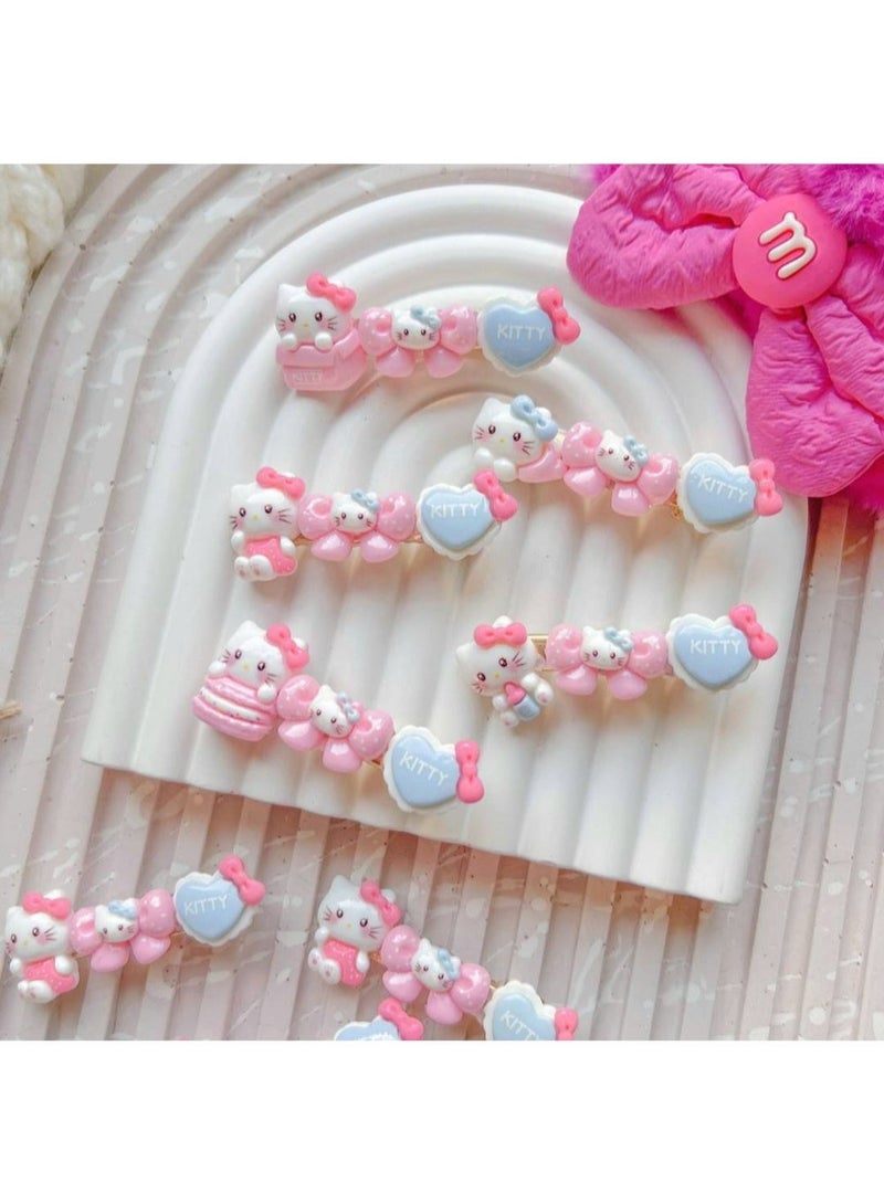 هالو كيتي طقم 2 إكسسوار شعر هيلو كيتي – ربطة شعر واحدة ومشبك شعر واحد للفتيات ( قد تختلف الاشكال ) - Image 5