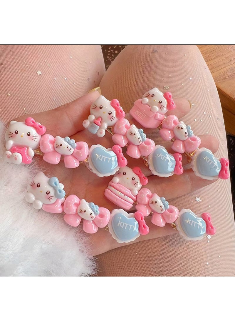 هالو كيتي طقم 2 إكسسوار شعر هيلو كيتي – ربطة شعر واحدة ومشبك شعر واحد للفتيات ( قد تختلف الاشكال ) - Image 2