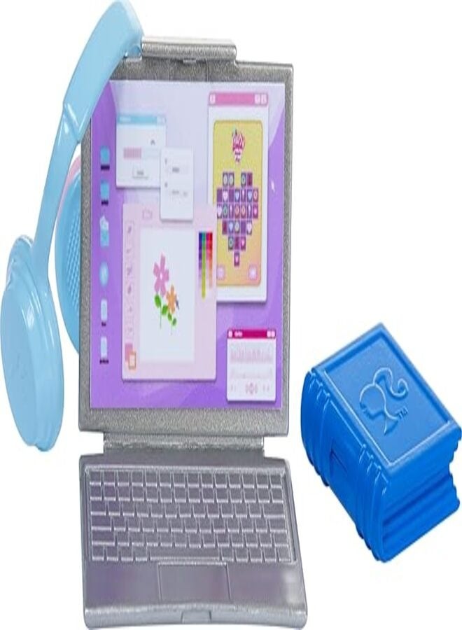 Barbie I Love School Doll & Accessories Toy Set, 7 Pieces Include Backpack, Laptop & More, Blonde Fashion Doll Wears Removable Look - Image 4