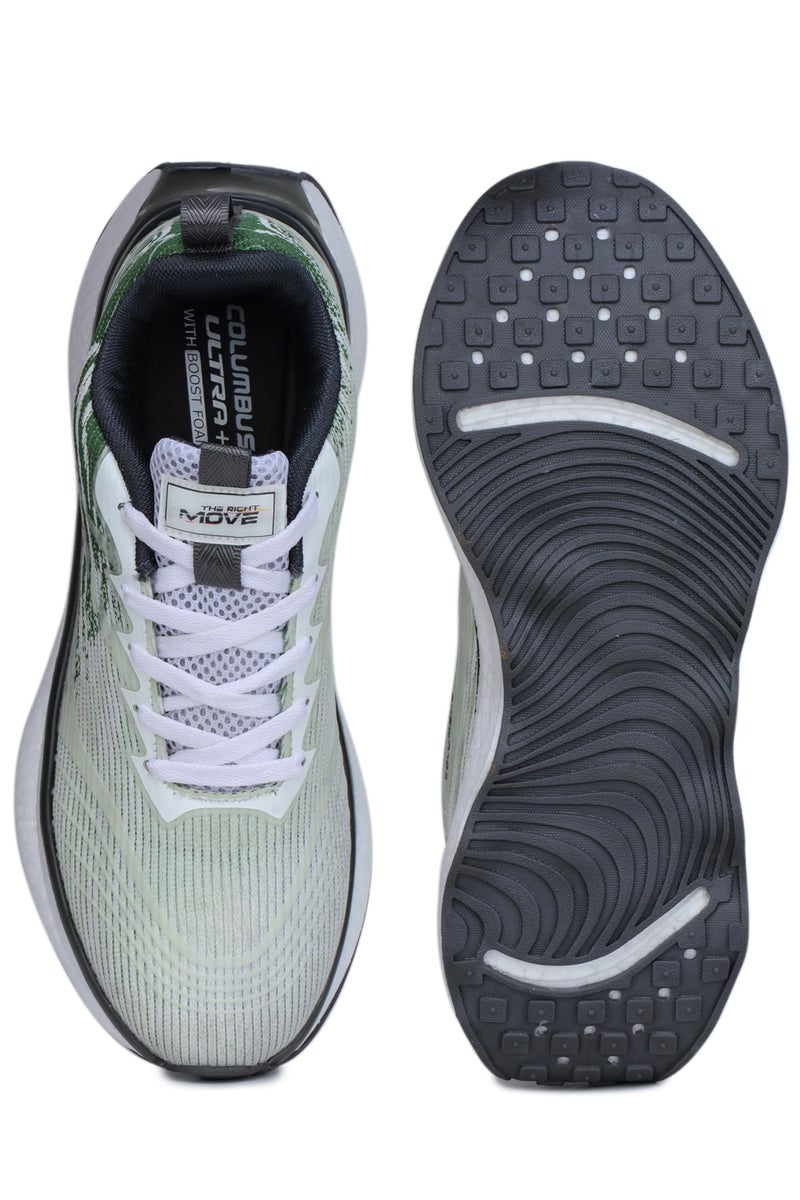 Columbus Viper Sports Shoes - Running Shoes|Walking Shoes| Training & Gym Shoe | Outdoors Shoe for Men (White & Olive), UK 8 - Image 5
