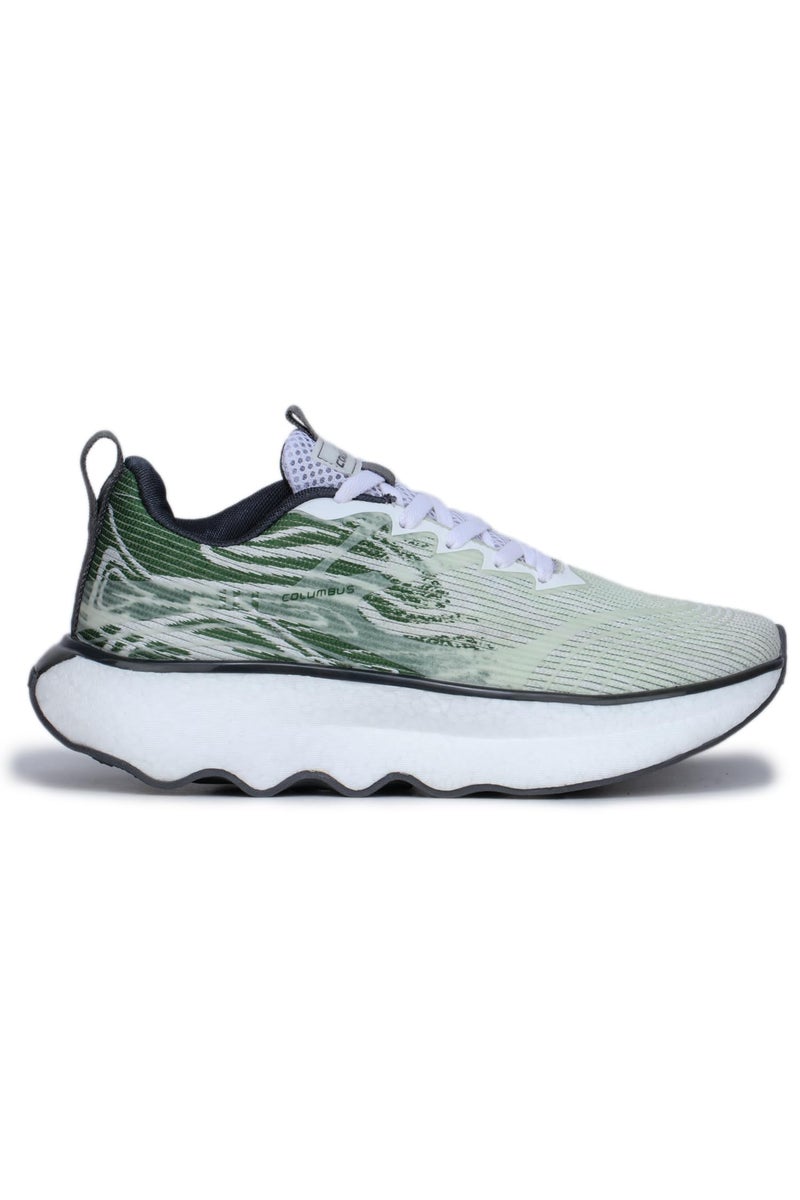 Columbus Viper Sports Shoes - Running Shoes|Walking Shoes| Training & Gym Shoe | Outdoors Shoe for Men (White & Olive), UK 8 - Image 3