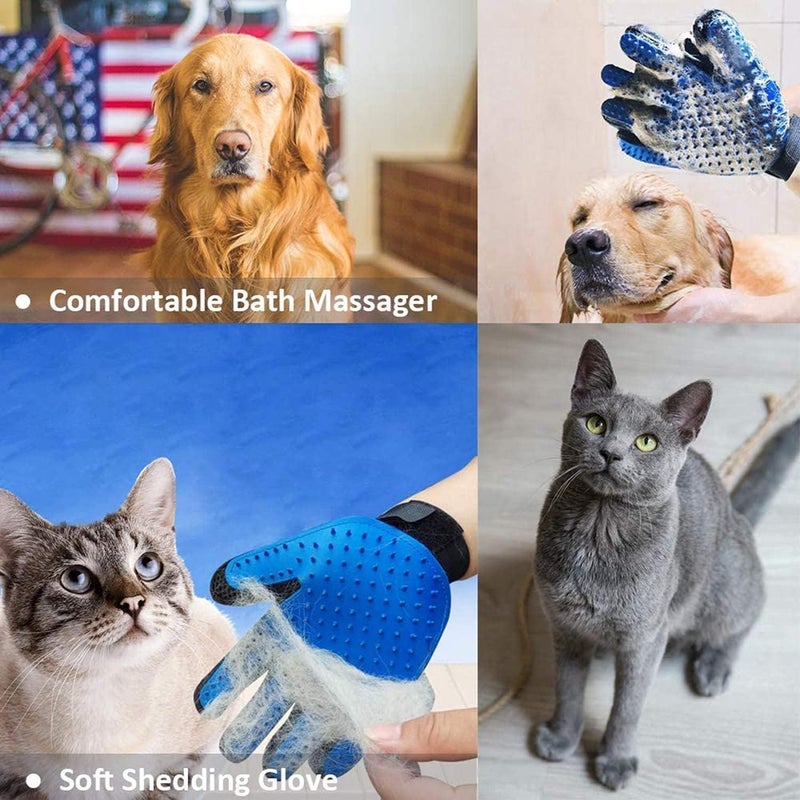 SWIUKPHE Pet Grooming Combs Dog Hair, Self Cleaning Pet De-Shedding Brush Set for Dog and Cat, Professional Pet Grooming Tool Kit for Long Short Haired Pets - Image 4