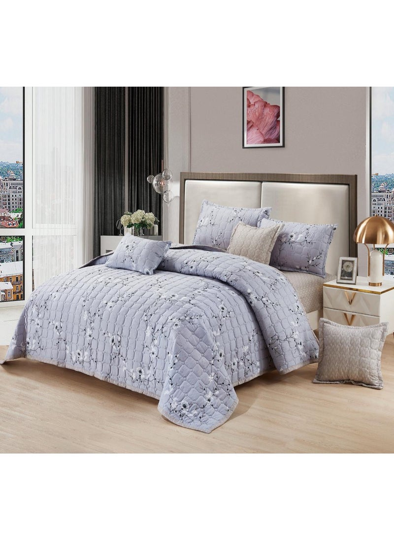 Moon Double quilt set with fixed compressed filling, consisting of 6 pieces, king size 230*250 cm 