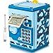 Vcertcpl ATM Piggy Bank for Boys Girls Vcertcpl Mini ATM Coin Bank Money Saving Box with Password Kids Safe Money Jar for Adults with Auto Grab Bill Slot Great Gift Toy Bank for KidsCamouflage Blue - Image 2
