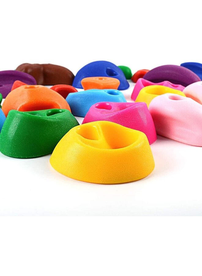 32 PCS Climbing Holds Multi Size for Kids, Adult Rock Wall Holds Climbing Rock Wall Grips for Indoor and Outdoor Playground Play Set - Image 2