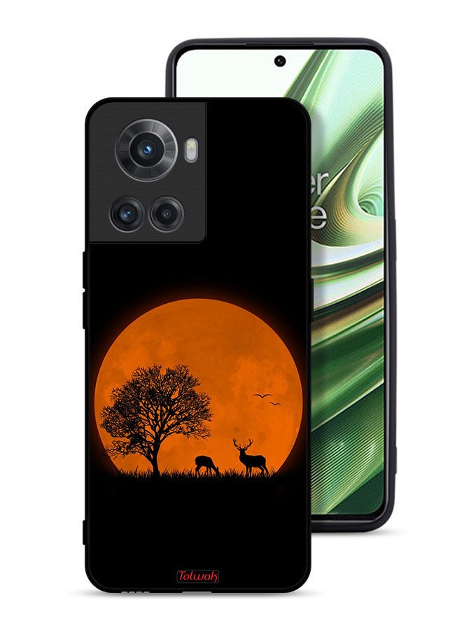 Tolwak OnePlus 10R 5G Protective Case Cover Evening Moon Art - Image 1