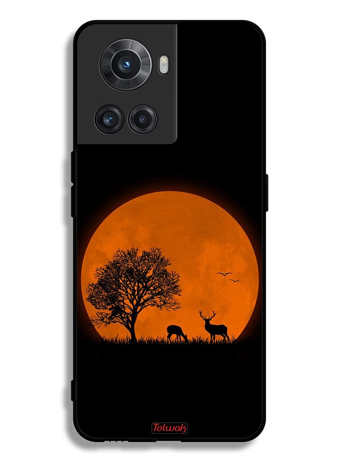 Tolwak OnePlus 10R 5G Protective Case Cover Evening Moon Art - Image 2