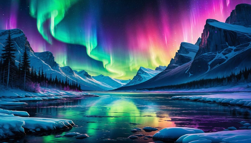 croshom Large Diamond Art Kits for Adults, Aurora Borealis Landscape Diamond Art Painting Kits for Adults, 5D DIY Full Drills Northern Lights Craft for Gifts, Home Wall Decor 15.7" x 27.6" - Image 1