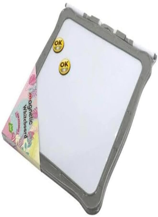 Generic Magnetic Dry Erase Whiteboard with Grey Frame, 2 Magnets 26 * 27.50 