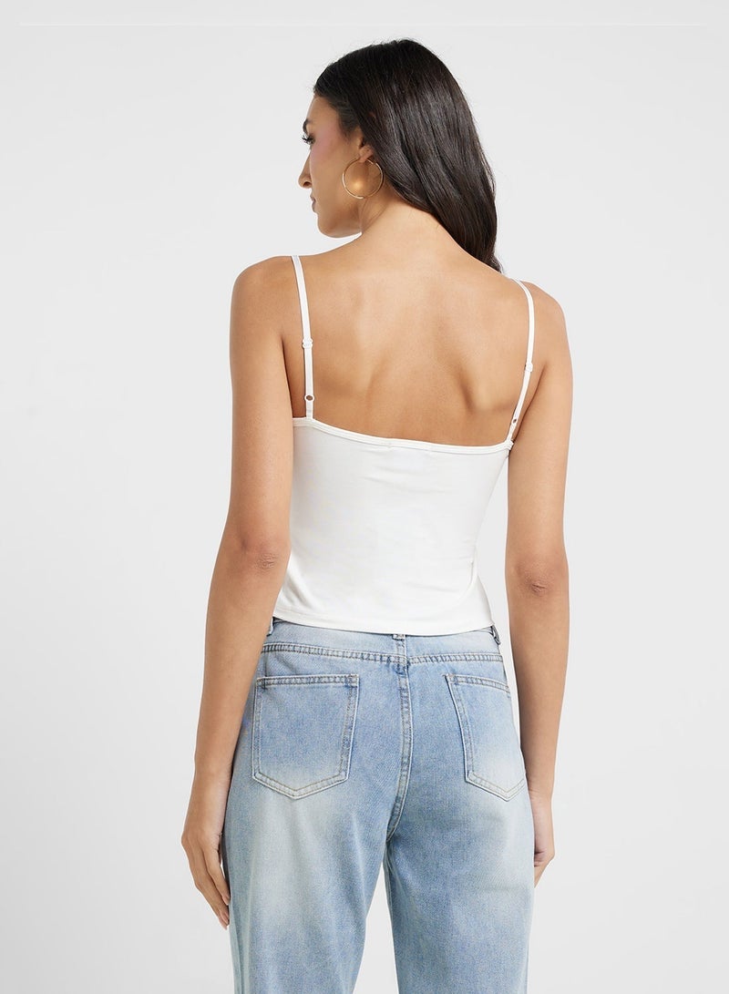 Ginger Basics Microfiber Cami Tank With Bra Top - Image 2