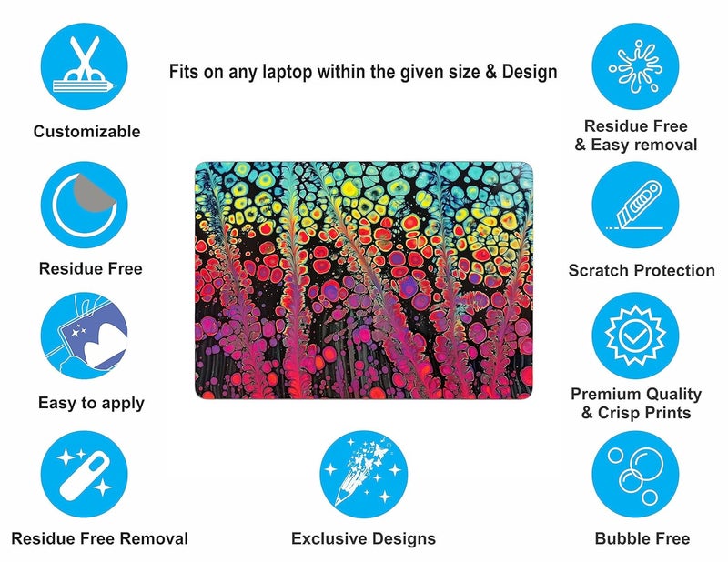 WRAP CRAFT Decal Skin Sticker Compatible with MacBook Air 13-inch 2017 Model Skin Designer MacBook Skin, Anti-Scratch no-Residue Vinyl Skin Sticker Wrap; MacAir(13,2017)-DP-066 - Image 3