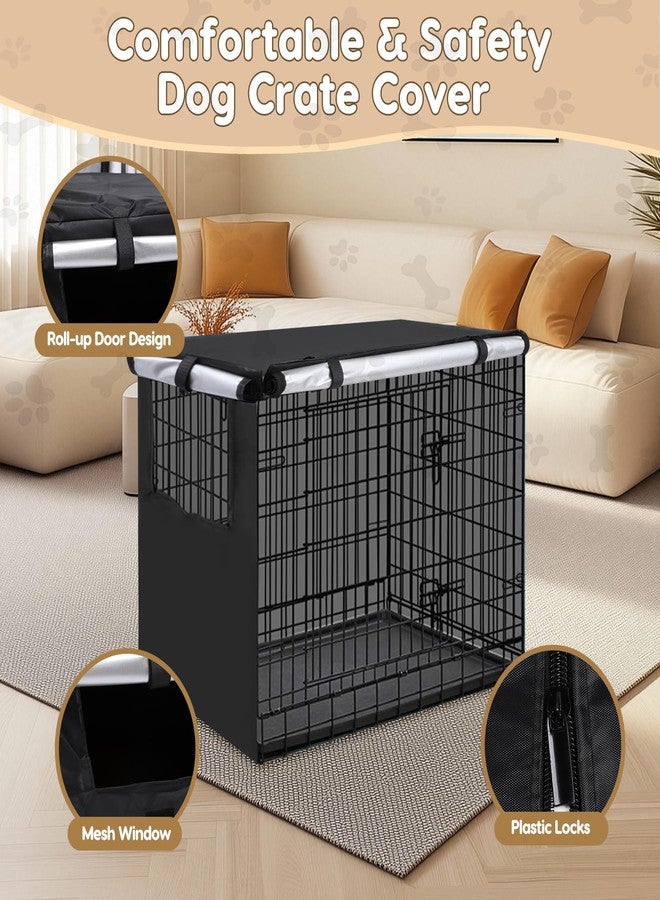 VINGVO Large Dog Crate Cover for Puppy Dog Cage, 49 Inch Heavy Duty Dogs Kennel Protection Cover with Mesh Windows, Puppy Cage Covers for Small to Large Dogs Indoor/Outdoor (43"X 29") - Image 4