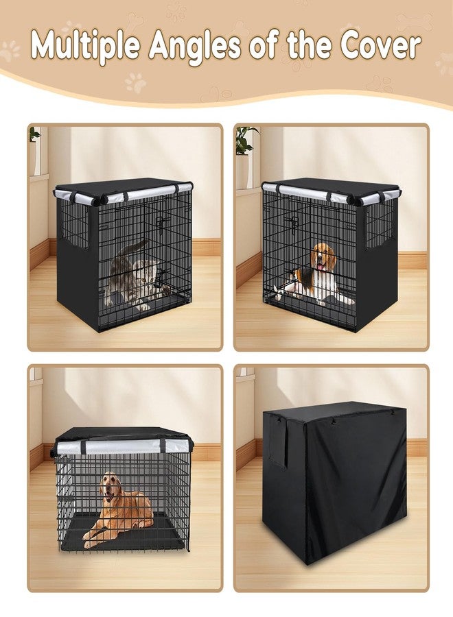 VINGVO Large Dog Crate Cover for Puppy Dog Cage, 49 Inch Heavy Duty Dogs Kennel Protection Cover with Mesh Windows, Puppy Cage Covers for Small to Large Dogs Indoor/Outdoor (43"X 29") - Image 5