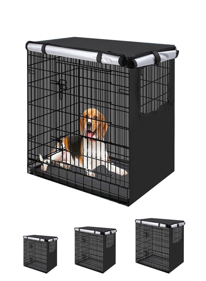 VINGVO Large Dog Crate Cover for Puppy Dog Cage, 49 Inch Heavy Duty Dogs Kennel Protection Cover with Mesh Windows, Puppy Cage Covers for Small to Large Dogs Indoor/Outdoor (43"X 29") - Image 1