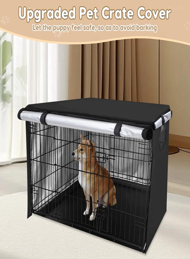 VINGVO Large Dog Crate Cover for Puppy Dog Cage, 49 Inch Heavy Duty Dogs Kennel Protection Cover with Mesh Windows, Puppy Cage Covers for Small to Large Dogs Indoor/Outdoor (43"X 29") - Image 3