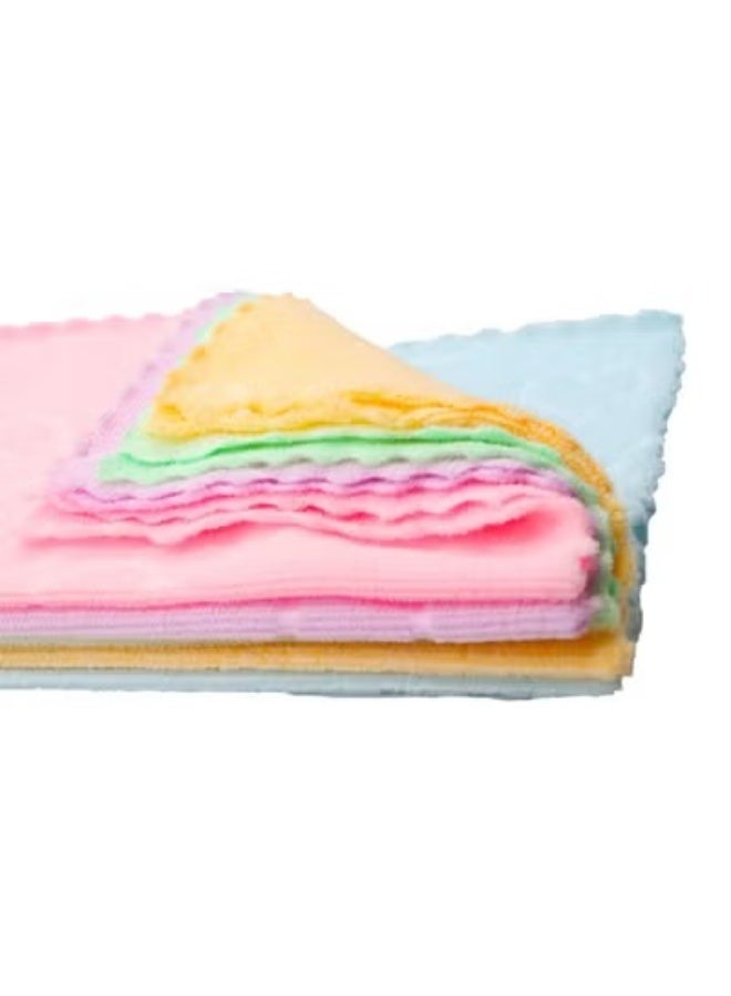Universal Microfiber Cleaning Cloths Pack of 5, 30 x 30 cm, Reusable Lint Free Cleaning Wipes, Multicolor, Scratch Free for Glass, Kitchen, Bathroom and Furniture - Image 5