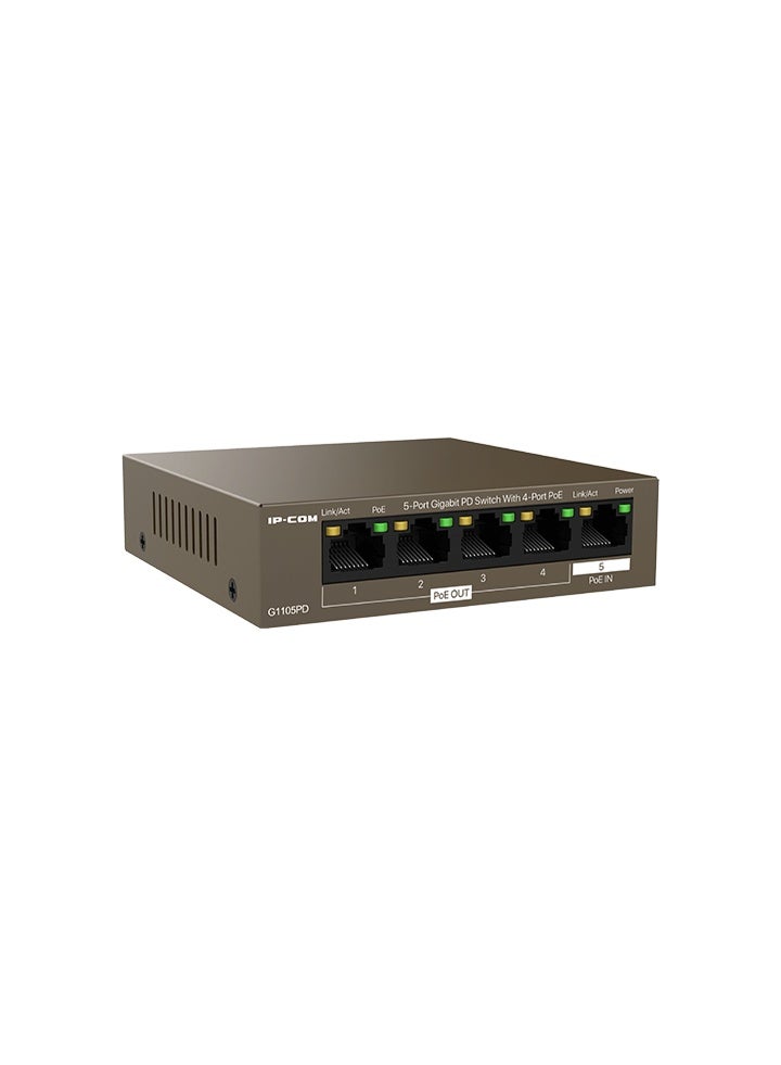IP-COM G1105PD 5-Port Gigabit PD Switch with 4-Port PoE - Image 1