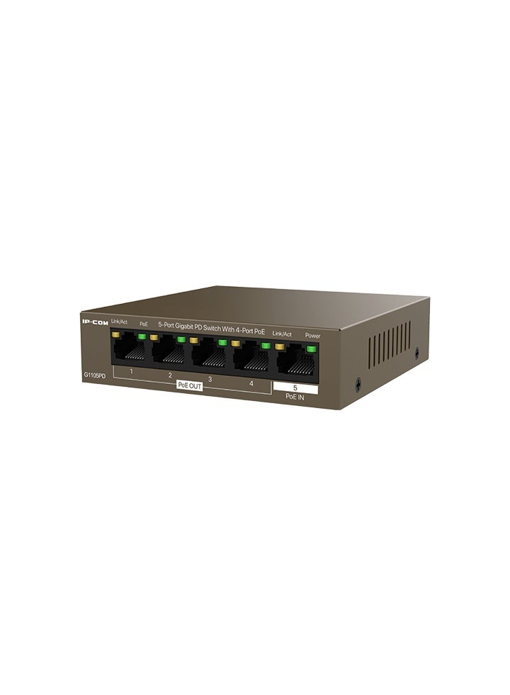 IP-COM G1105PD 5-Port Gigabit PD Switch with 4-Port PoE - Image 2