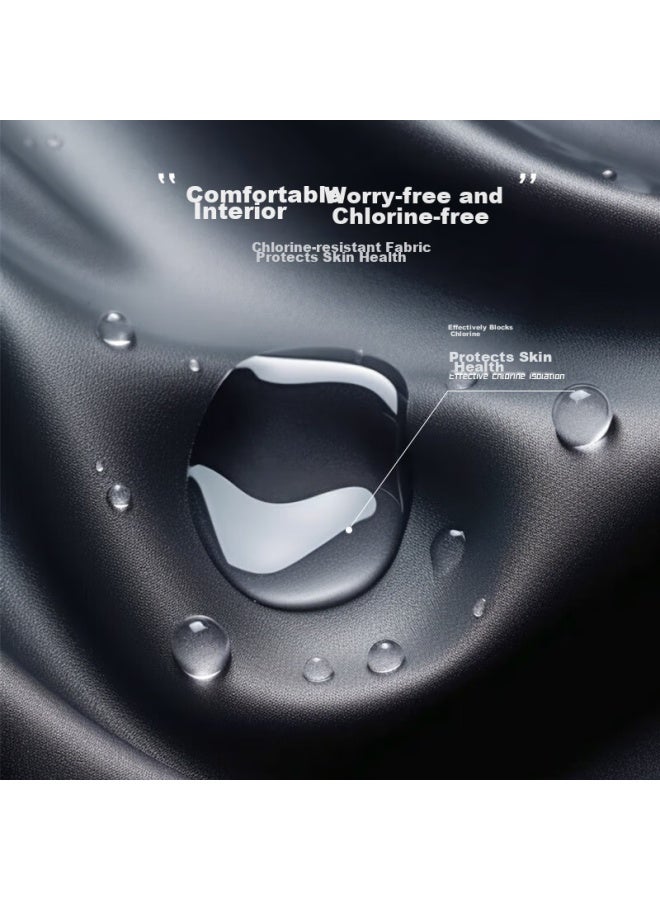 Li-Ning شورت سباحة للرجال، شورت سباحة مضاد للإحراج، مجموعة ملابس سباحة، معدات السباحة، 3068 أسود-رمادي، Xxxl - Image 5