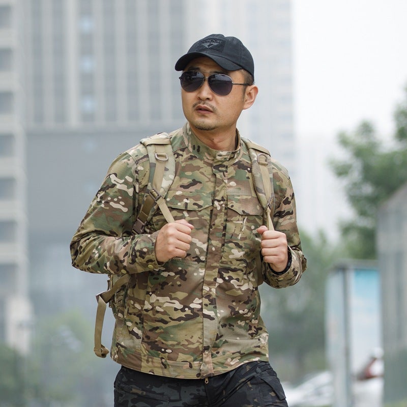 Outdoor Front Breaking Collar Tactical Camouflage Jacket Military Fan Agent Jacket Prellizer Waterproof Scratch-Resistant Wear-Resistant - Image 2