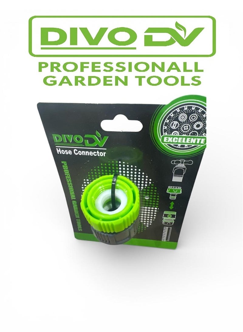 ديفو موصل خرطوم مياه للحديقة من ديفو – وصلة سريعة التركيب لفك وتثبيت الخرطوم بسهولة وبدون تسريب – أدوات حدائق احترافية | موديل DIVO – رقم البراند DVO714-37 - Image 3